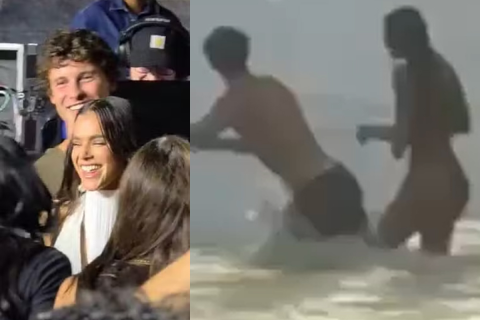 Shawn Mendes voltou ao Brasil por Bruna Marquezine: “casal” é flagrado em praia
